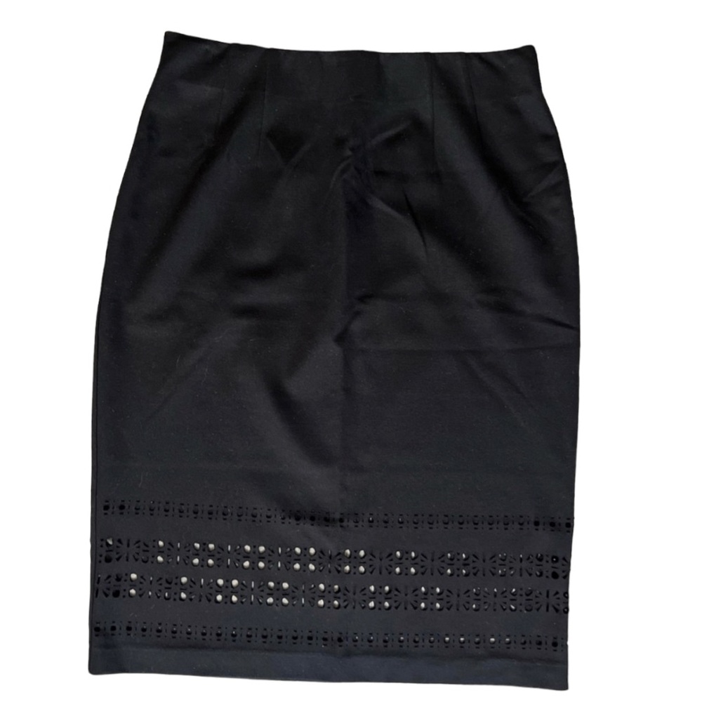 Black stretch pencil skirt